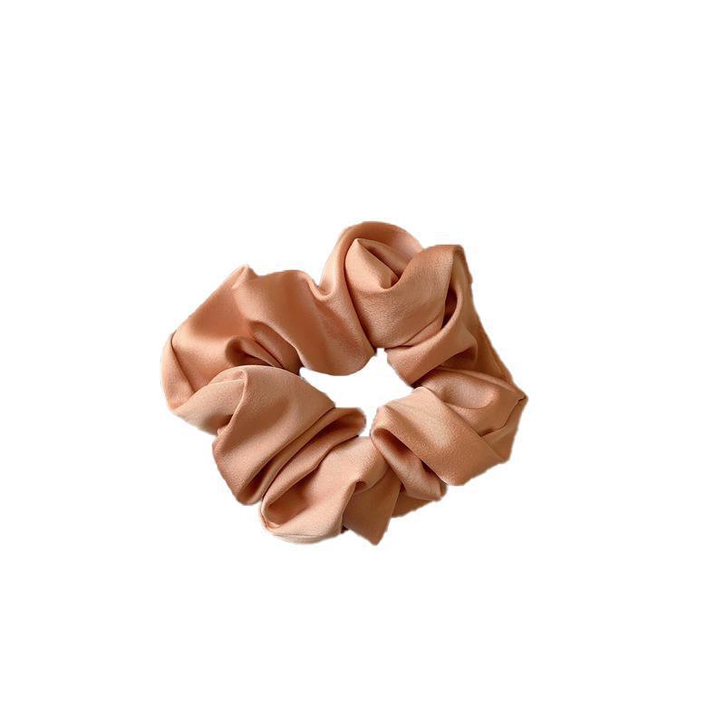 Large Scrunchies Silk Satin Elastic Hair Hair Bands Rope Hair Tie Ponytail Accessory - Purple