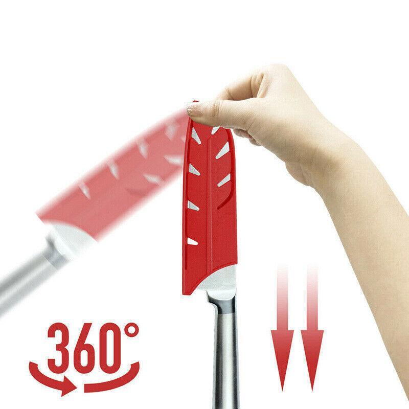 Plastic Knife Sheath Edge Guard Cover Scabbard Slicing Blade Red Protector Chef - Scabbard-3.5in