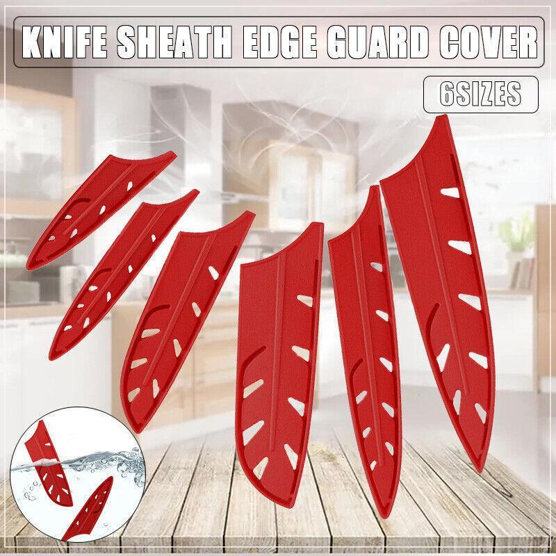 Plastic Knife Sheath Edge Guard Cover Scabbard Slicing Blade Red Protector Chef - Scabbard-5in