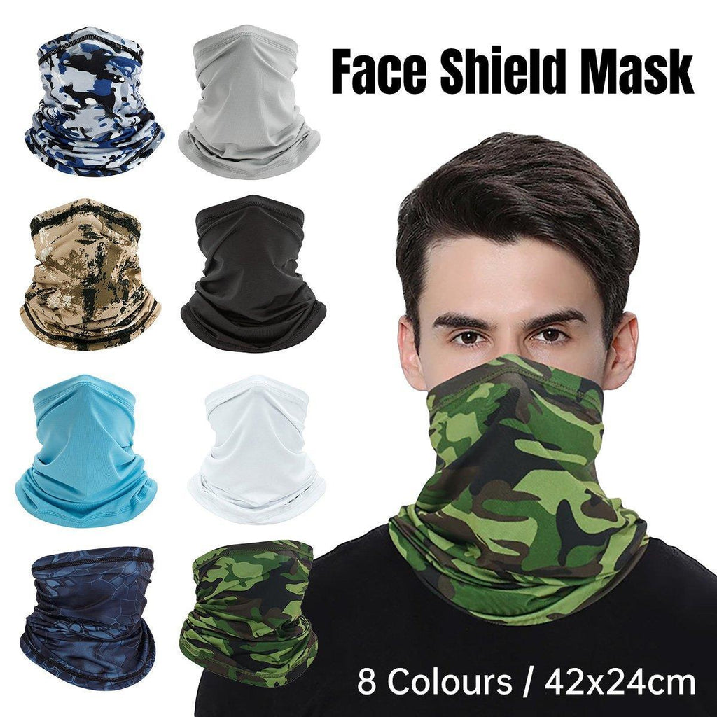 Sunblock Ice Silk Breathable Bandana Bib Face Scarf Fishing Biker Sport Headgear - Black Python