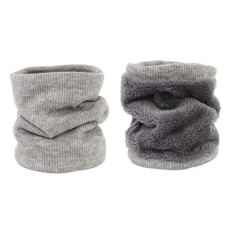 Fleece Neck Warmer Thermal Tube Scarf Winter Snood Hat for Men Women Outdoor - Blue