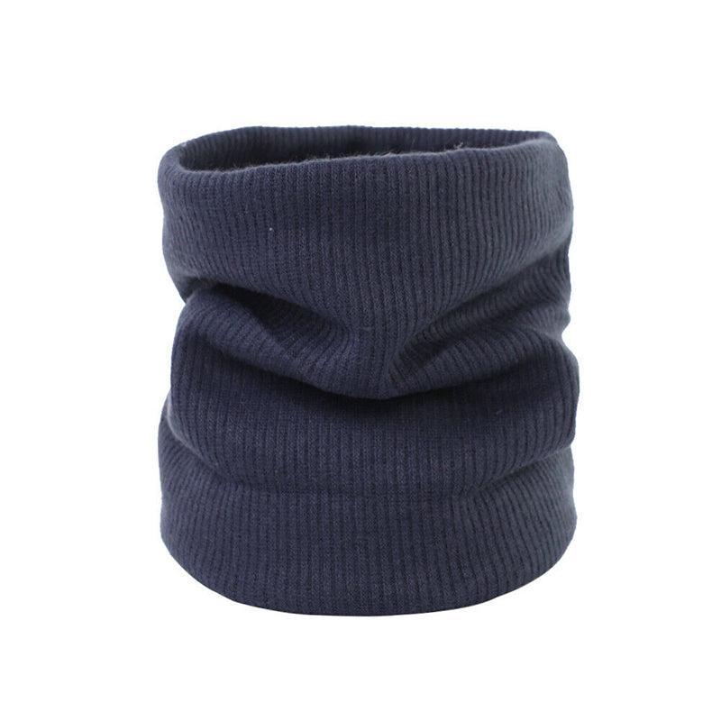 Fleece Neck Warmer Thermal Tube Scarf Winter Snood Hat for Men Women Outdoor - Blue