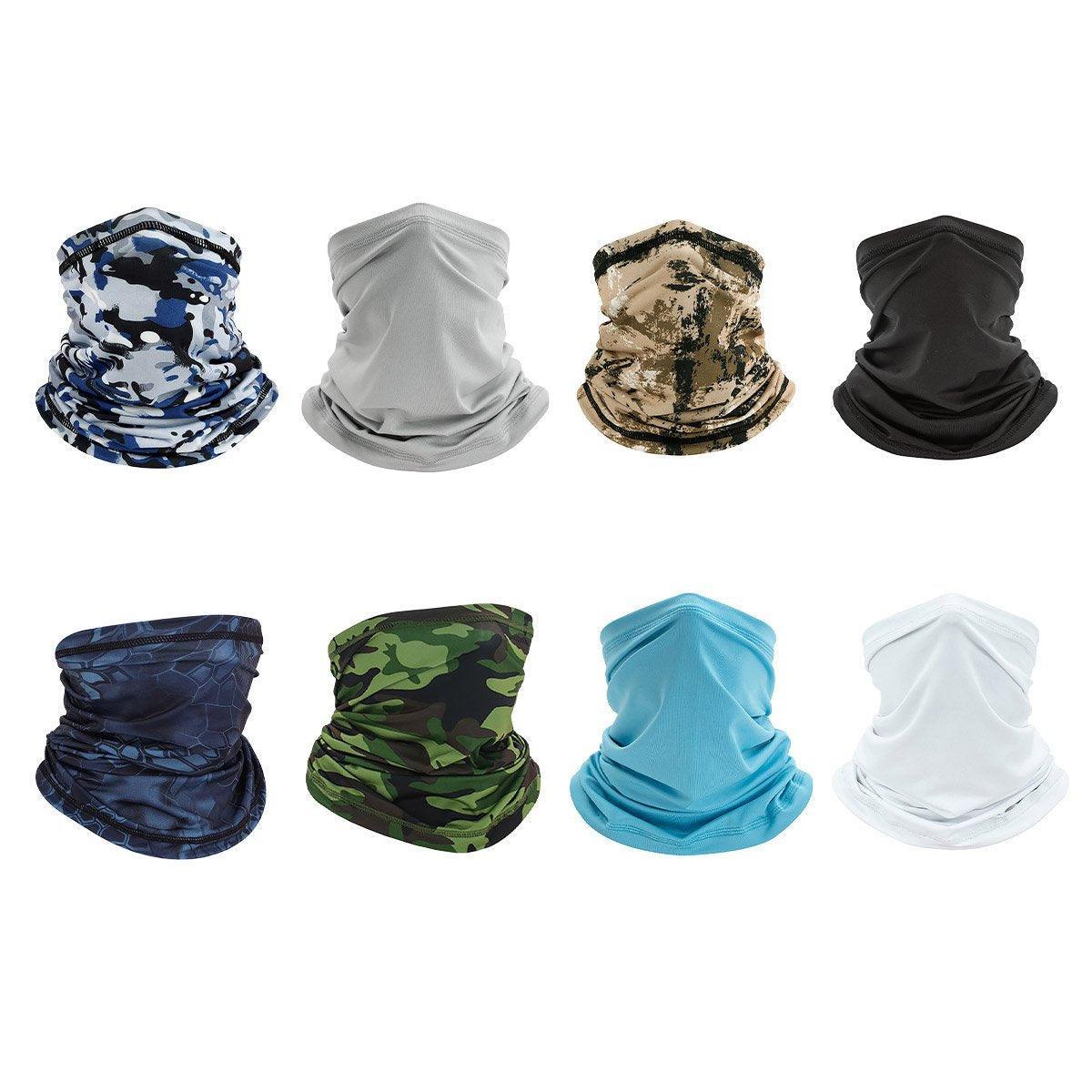Sunblock Ice Silk Breathable Bandana Bib Face Scarf Fishing Biker Sport Headgear - Ocean Blue