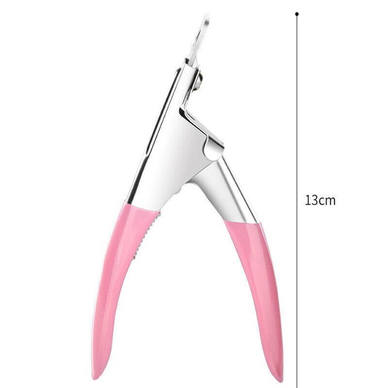 Acrylic Nail Tip Cutter False Nail Clipper U Shape Manicure Art Trimmer Tool - Blue
