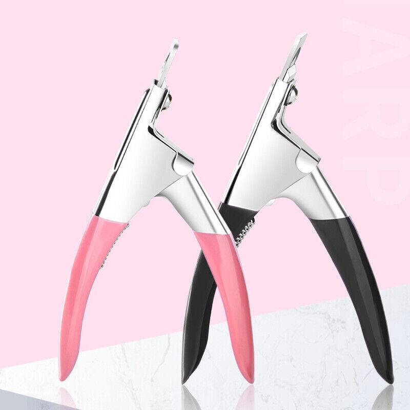 Acrylic Nail Tip Cutter False Nail Clipper U Shape Manicure Art Trimmer Tool - Black
