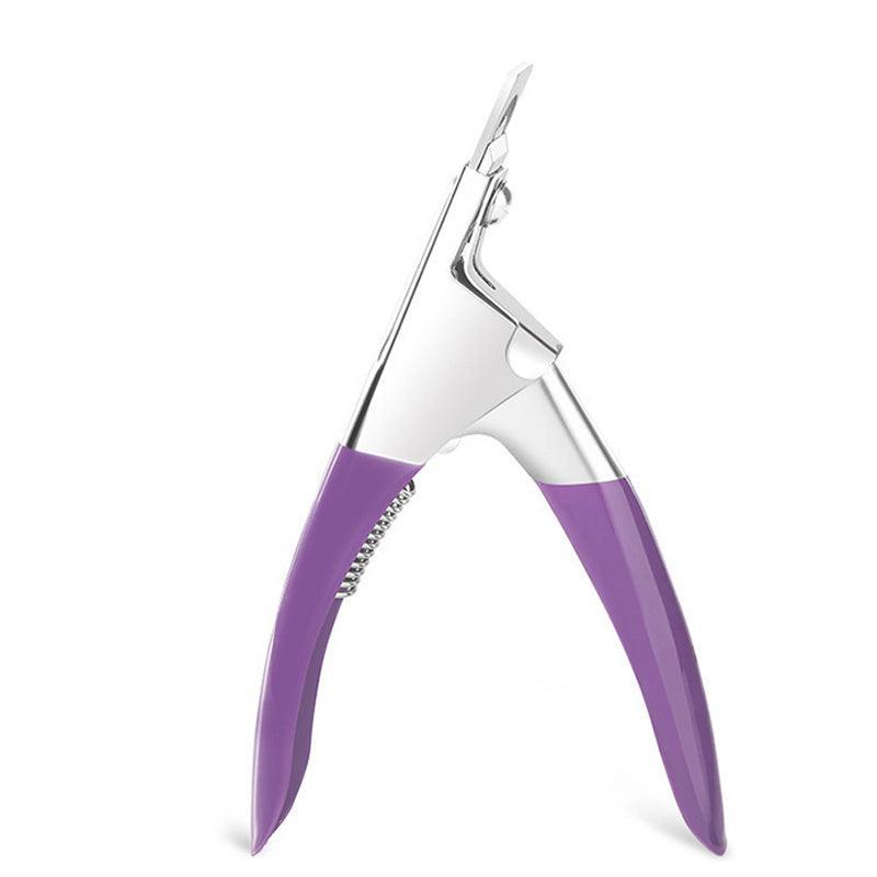 Acrylic Nail Tip Cutter False Nail Clipper U Shape Manicure Art Trimmer Tool - Pink