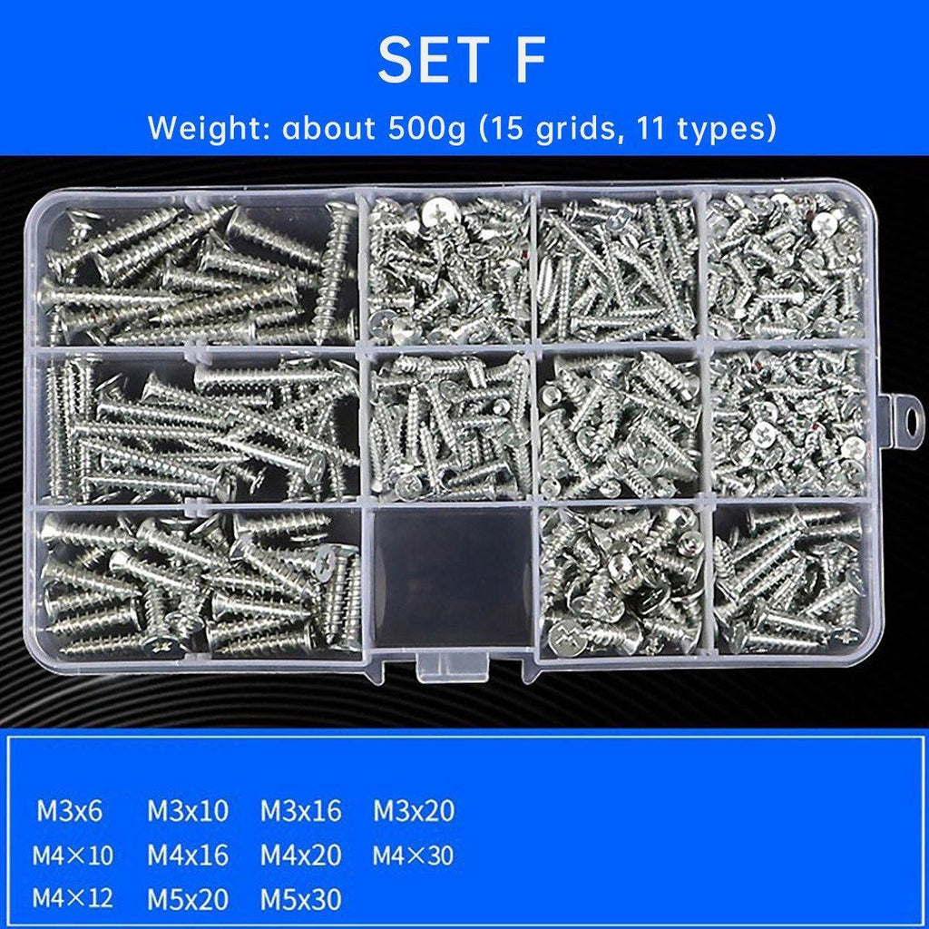 Household Self-tapping Screw Nut Gasket Box Set Multi-purpose Screw Assortment - E