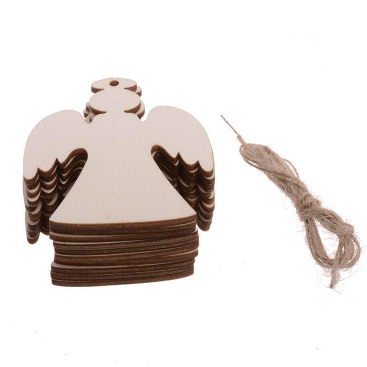 Wooden Christmas Hanging Ornament for Tree DIY Craft Decoration 10pcs - Christmas Stocking