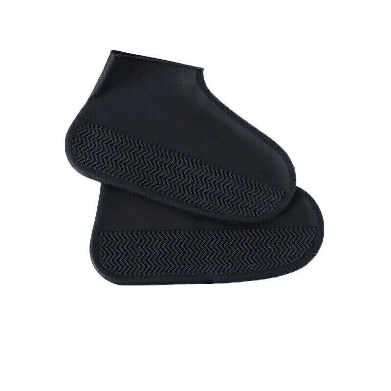 Shoe Cover Waterproof Silicone Non Slip Rain Water Rubber Foot Boot Overshoe L Size - Blue