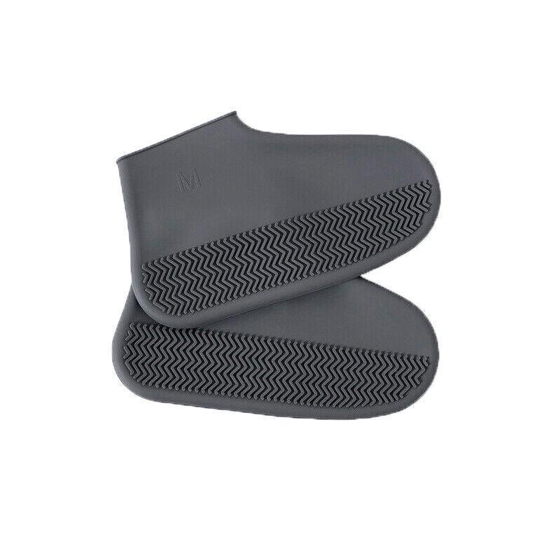 Shoe Cover Waterproof Silicone Non Slip Rain Water Rubber Foot Boot Overshoe S - Grey