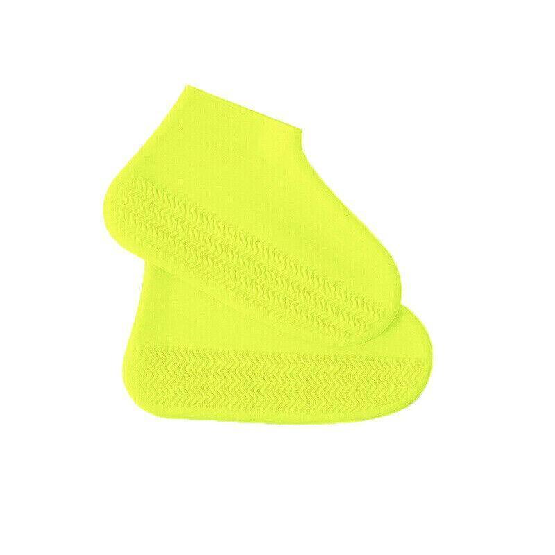 Shoe Cover Waterproof Silicone Non Slip Rain Water Rubber Foot Boot Overshoe S - White
