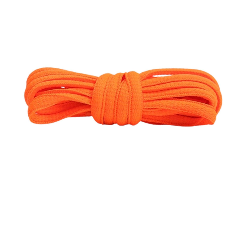 Shoelaces Colorful Coloured Flat Round Oval Bootlace Sneaker Shoe Laces - Round -White