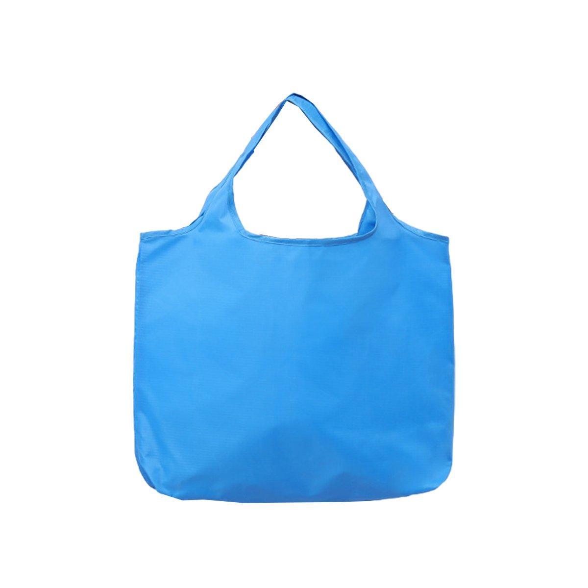 Large Multi Colour Waterproof Shopping Bag Foldable Portable Reusable Bag - Black