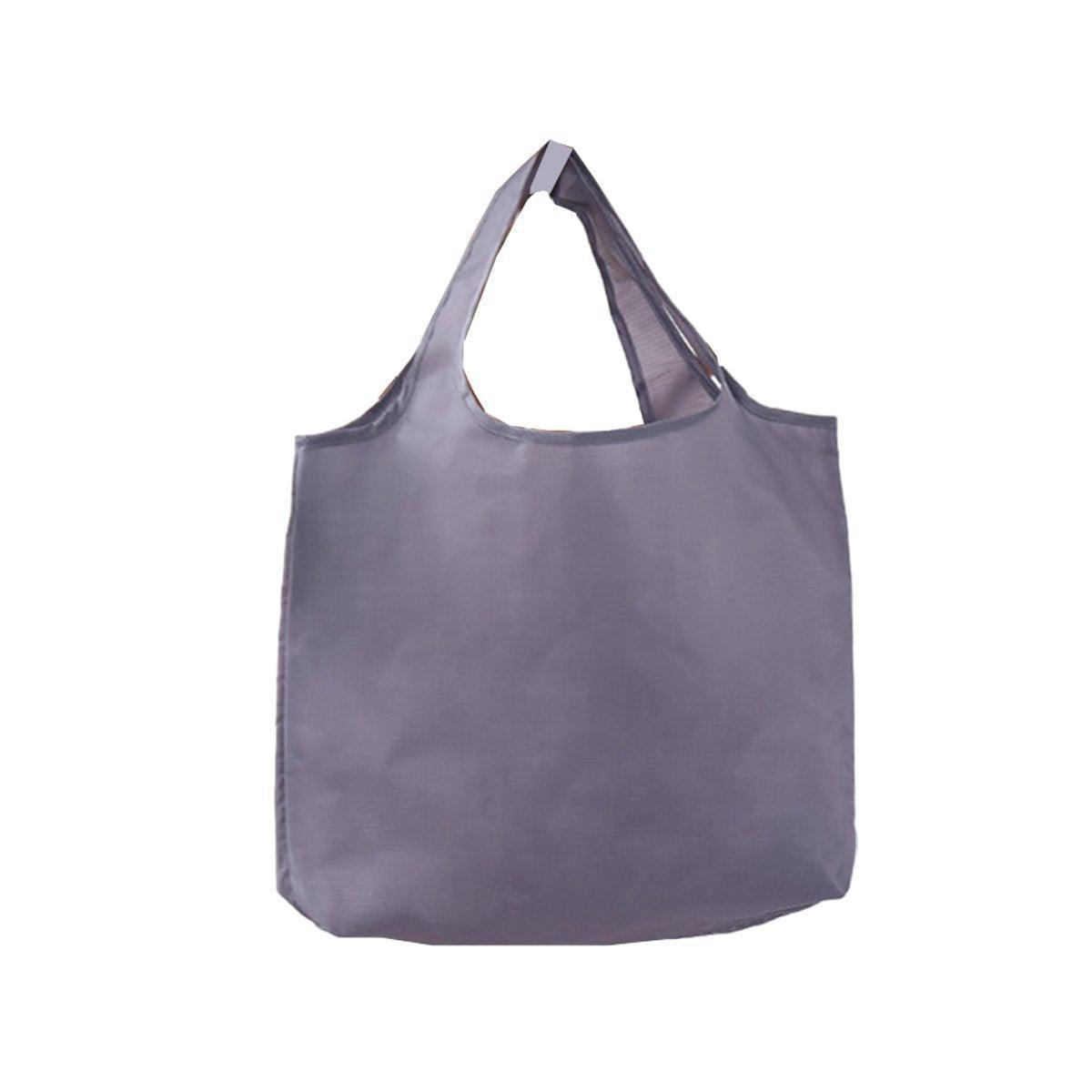 Large Multi Colour Waterproof Shopping Bag Foldable Portable Reusable Bag - Black