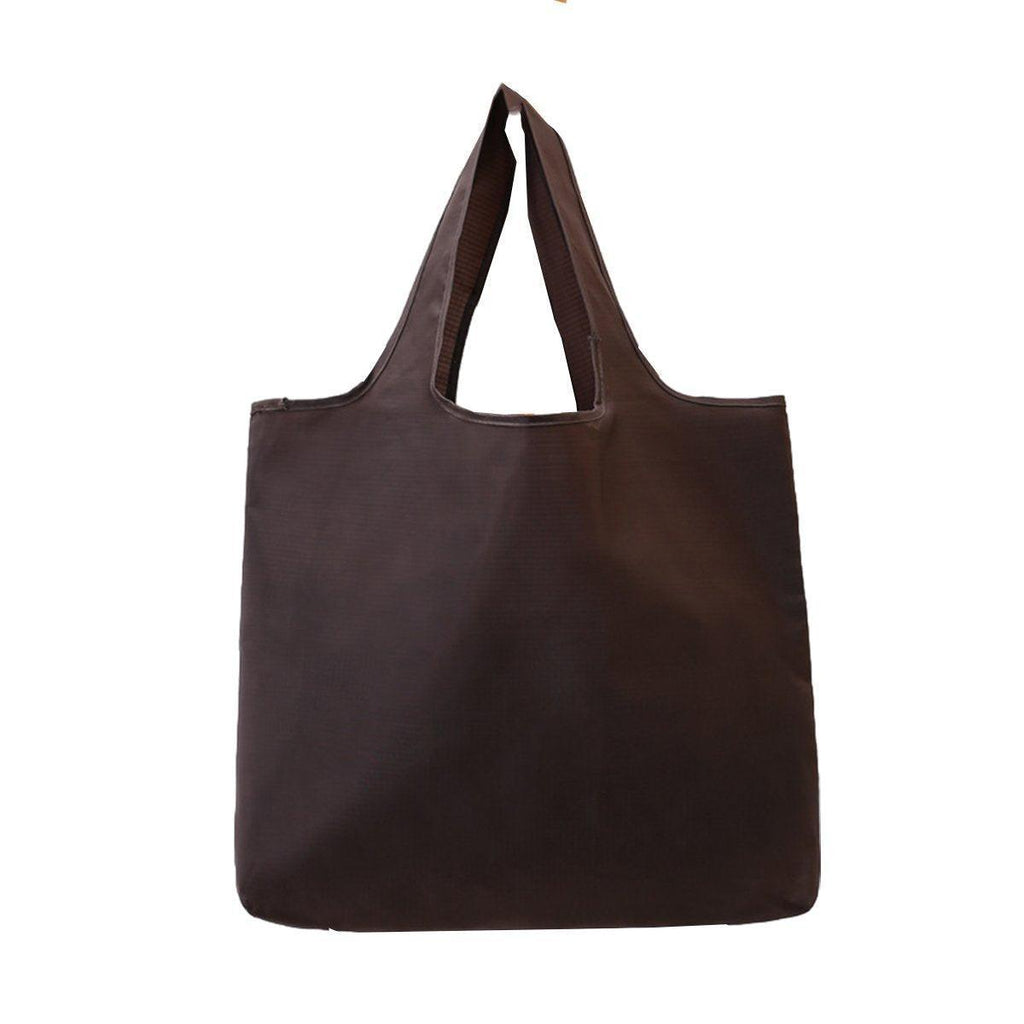 Large Multi Colour Waterproof Shopping Bag Foldable Portable Reusable Bag - Black