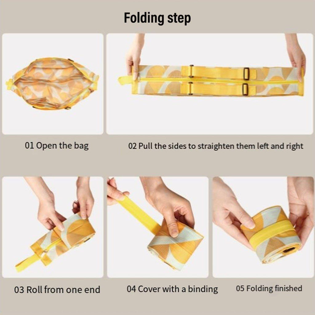 Large Foldable Eco-Friendly Shopping Bag Reusable Thickened Portable Travel Tote - 5