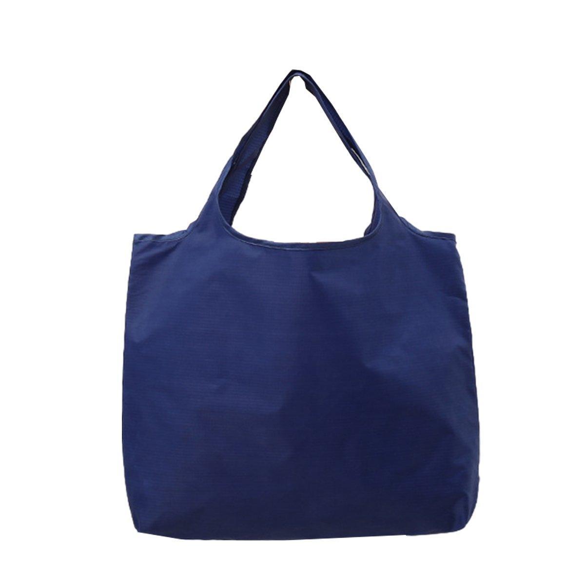 Large Multi Colour Waterproof Shopping Bag Foldable Portable Reusable Bag - Orange