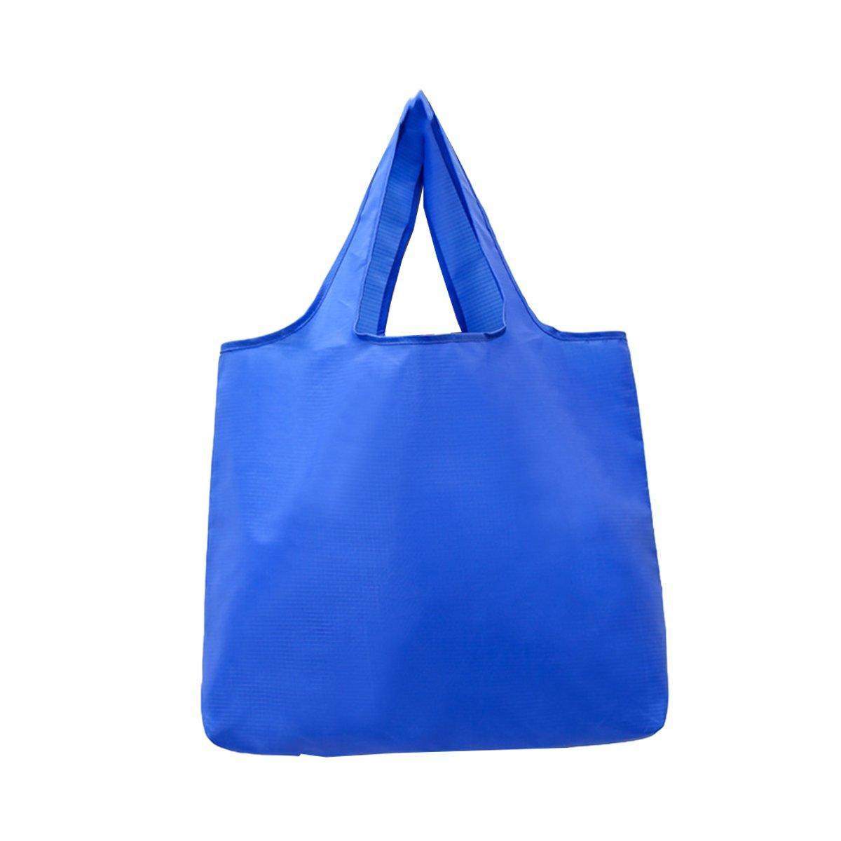 Large Multi Colour Waterproof Shopping Bag Foldable Portable Reusable Bag - Orange