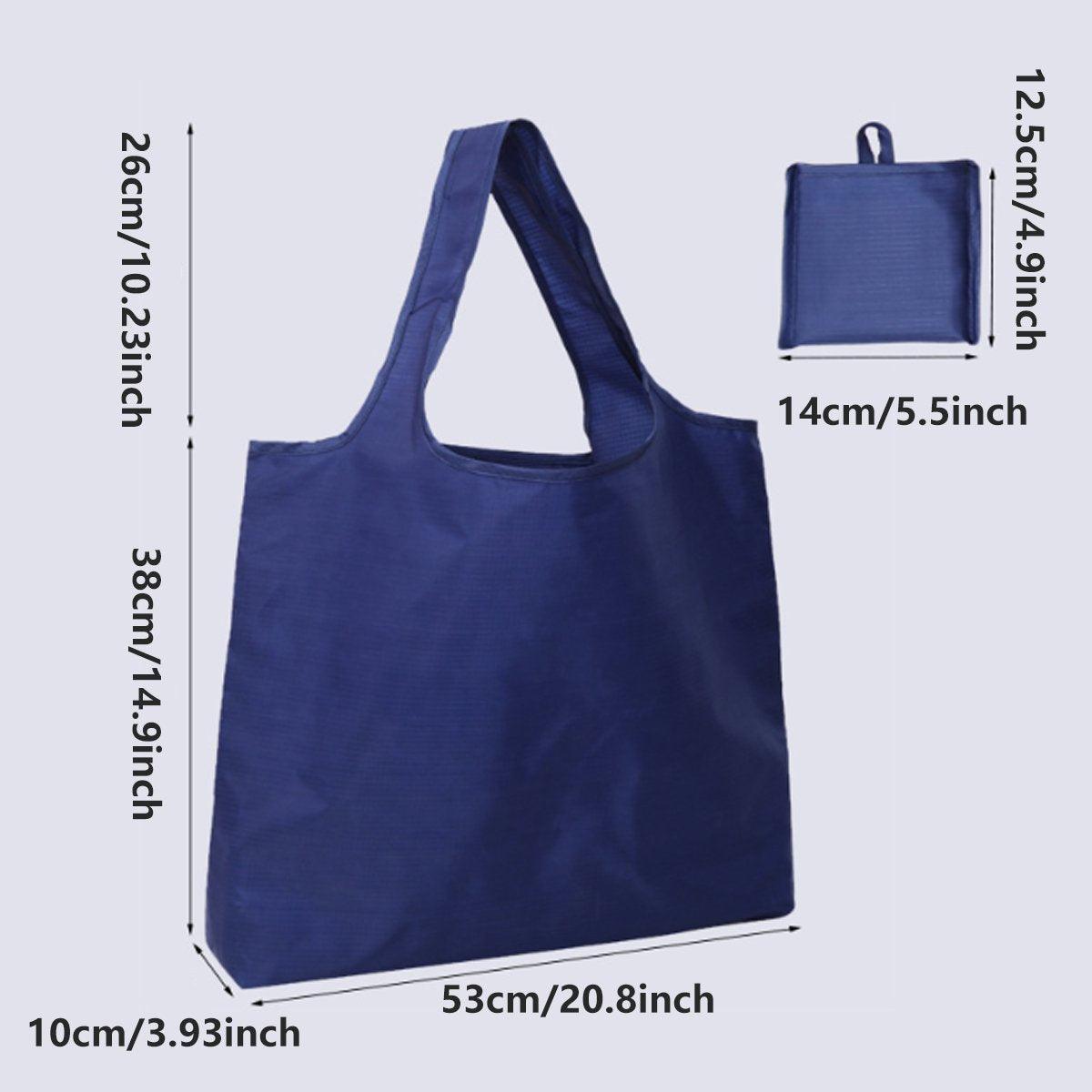 Large Multi Colour Waterproof Shopping Bag Foldable Portable Reusable Bag - Royal Blue