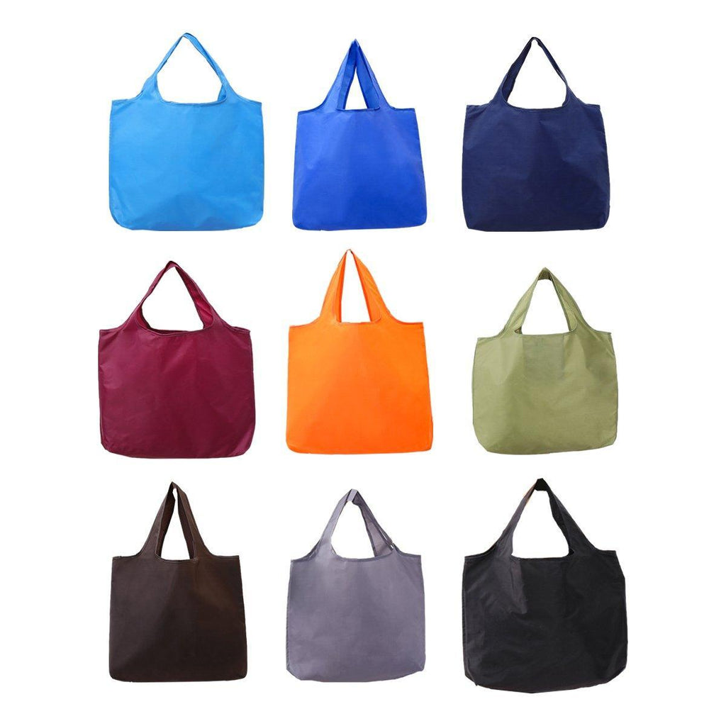 Large Multi Colour Waterproof Shopping Bag Foldable Portable Reusable Bag - Wine Red