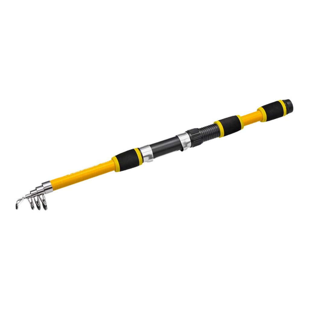 Telescopic Fishing Rod Lightweight Portable Sea Casting Rod Durable Glass Steel - Red