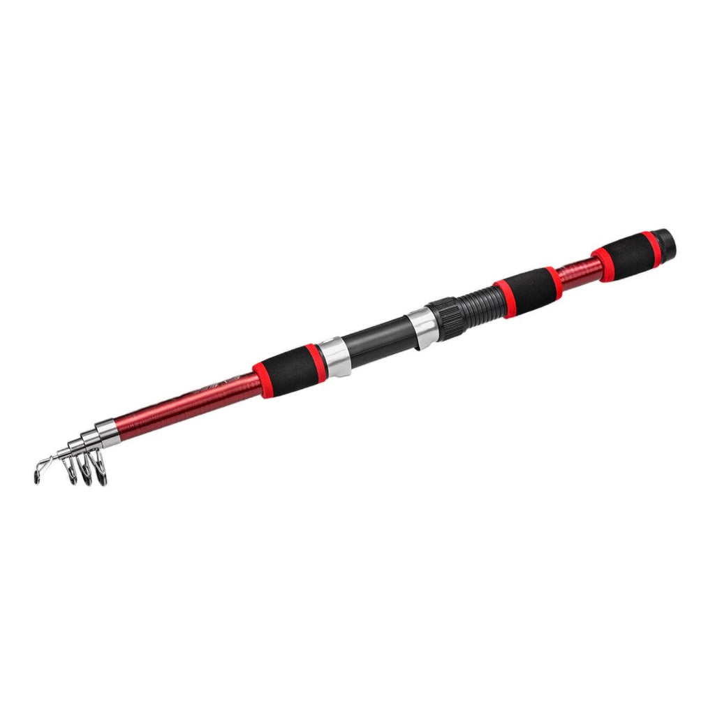Telescopic Fishing Rod Lightweight Portable Sea Casting Rod Durable Glass Steel - Yellow