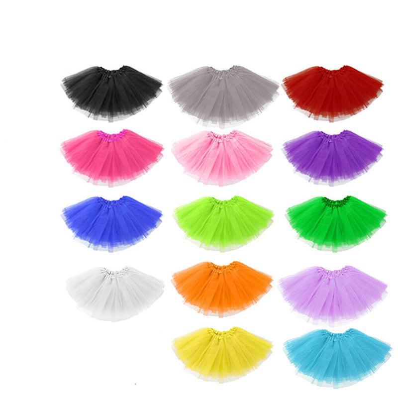 Womens Tulle Tutu Skirt Dressup Party Costume Ballet  Dance Wear - White