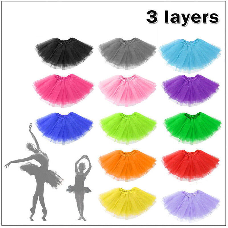 Girls Tutu Skirt Princess Dressup Party Costume Ballet Dancewear - Green
