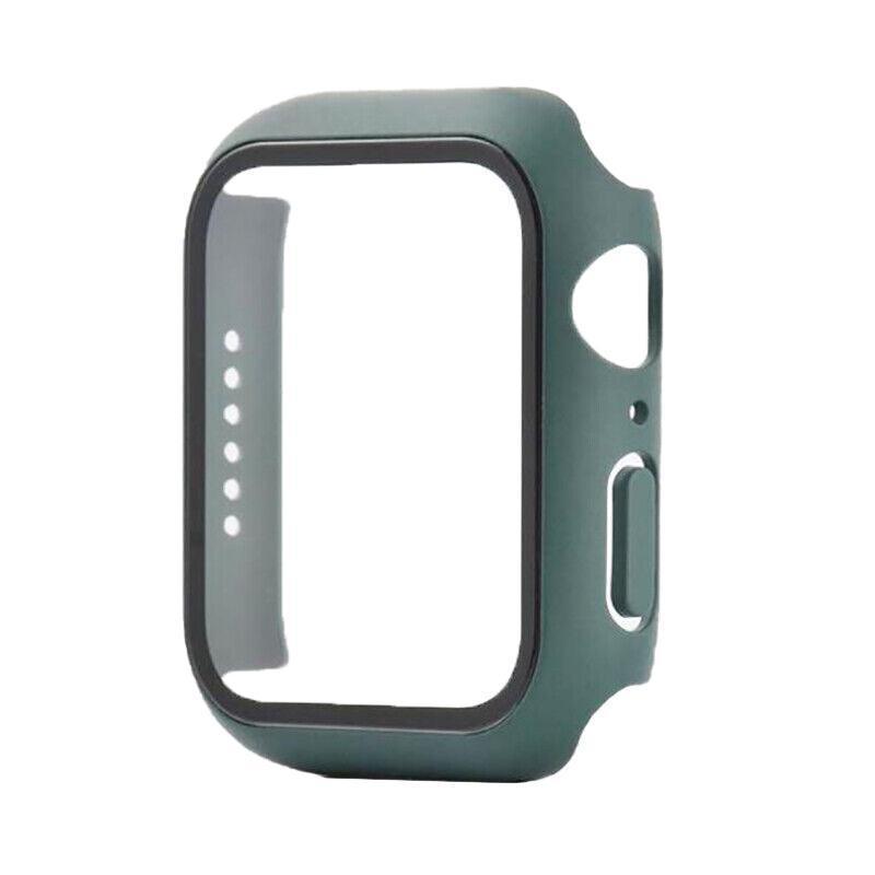 For Apple Watch iWatch Series SE 6 5 4 3 2 1 Case Full Glass Cover 38mm - Silver