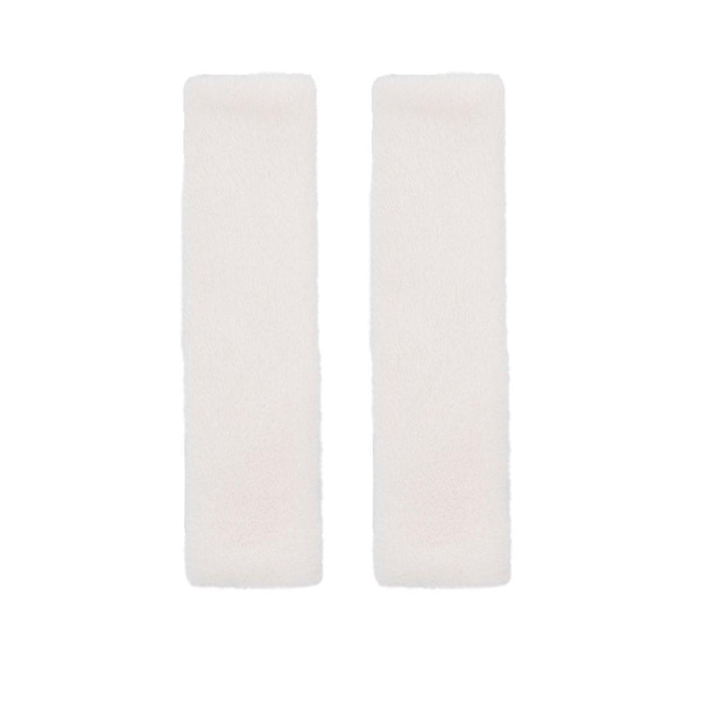Winter Plush Shoulder Strap Cover Neck Cushion Pad for Comfortable Car Travel 2PCS - Black