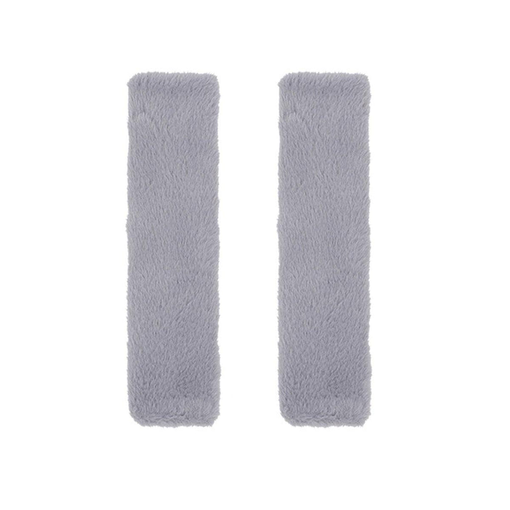 Winter Plush Shoulder Strap Cover Neck Cushion Pad for Comfortable Car Travel 2PCS - Pink