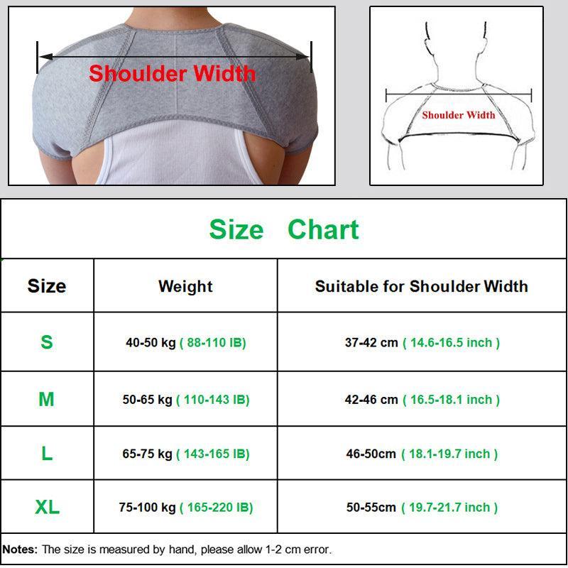 Double Shoulder Support Brace Strap Joint Sport Gym Arthritis Protector Wraps - L(46-51CM)