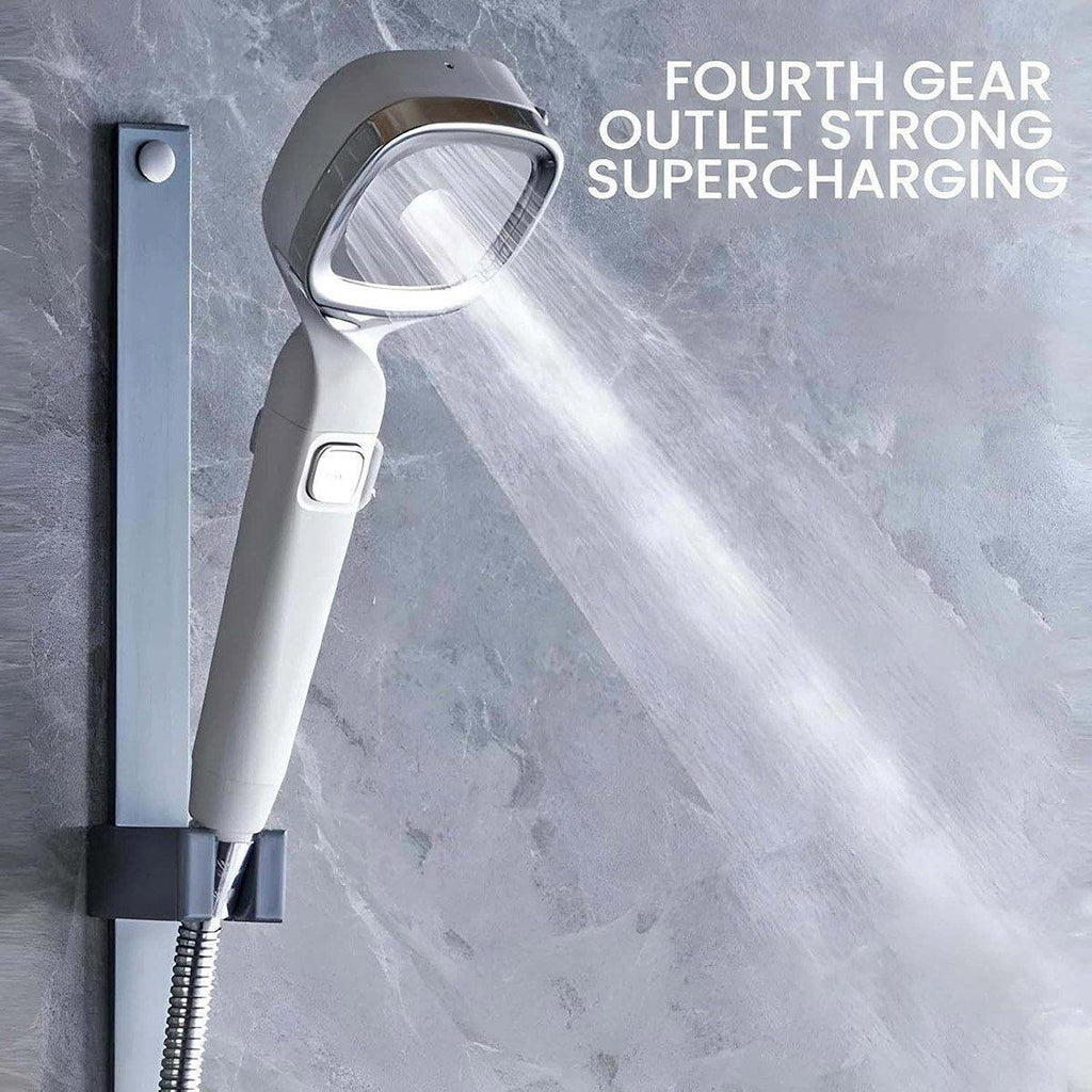 High Pressure Handheld Shower Head with Filter for Bathroom Water Saving Spray - Black