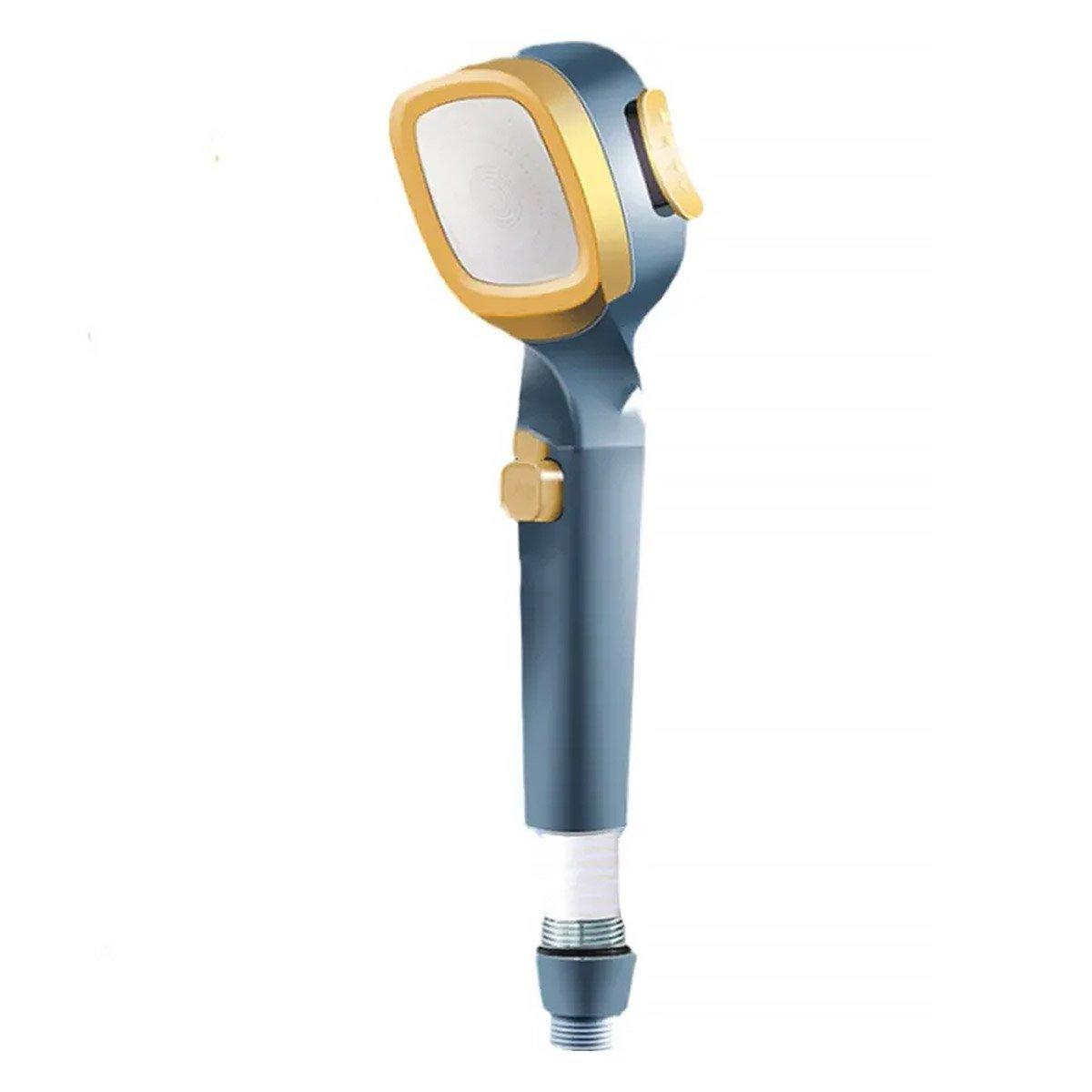 High Pressure Handheld Shower Head with Filter for Bathroom Water Saving Spray - Navy