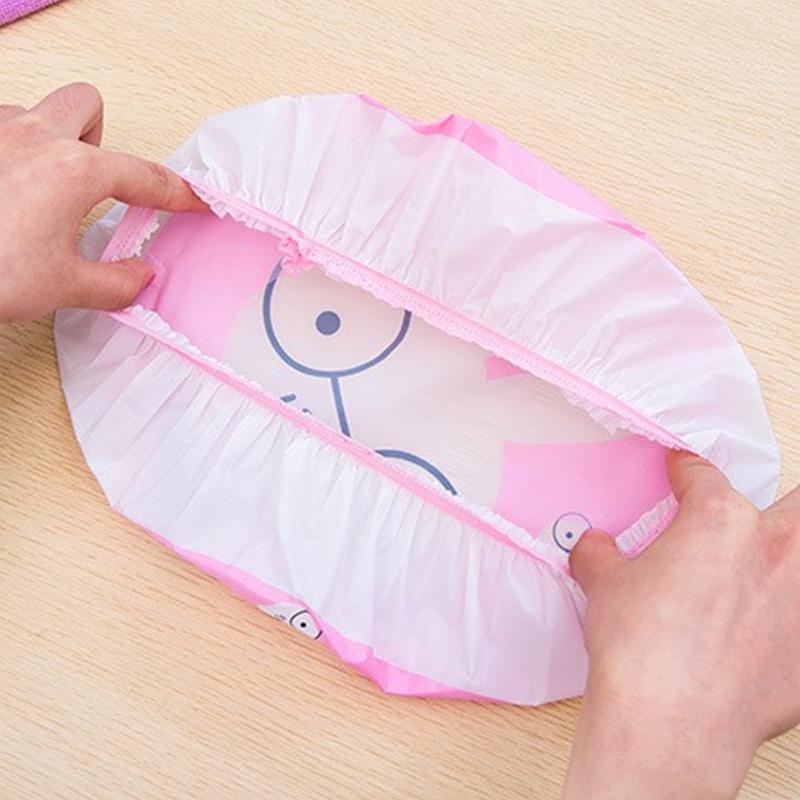 Reusable Women Girls Hair Wrap Waterproof Shower Bath Shower Cap Hat - Giraffe