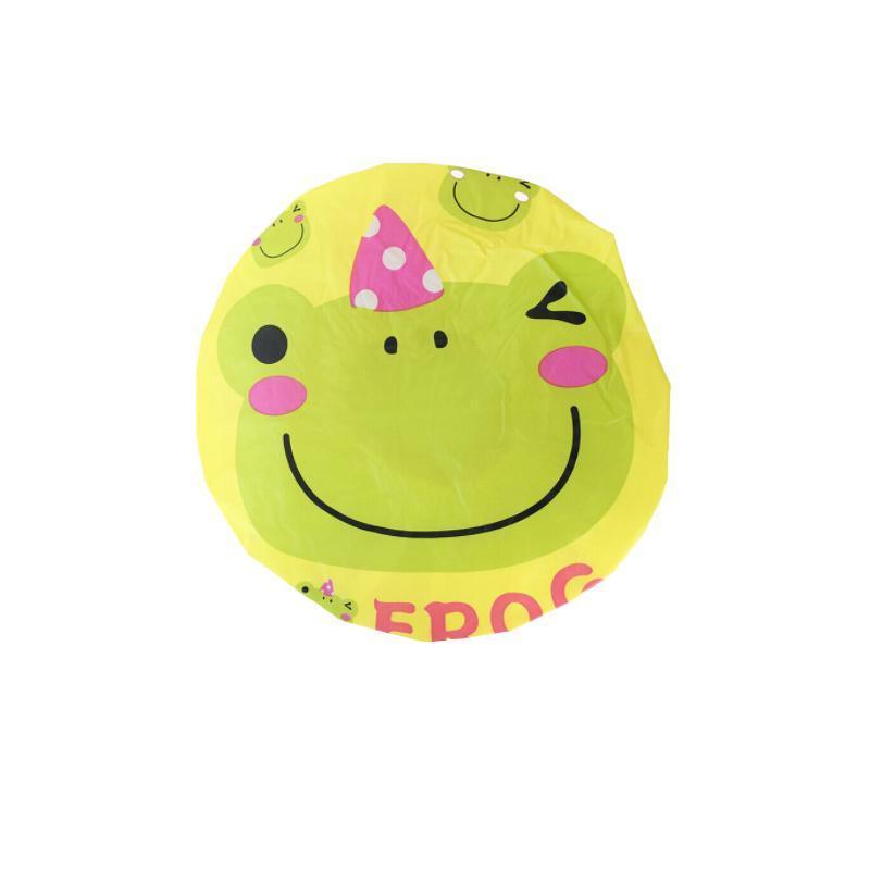 Reusable Women Girls Hair Wrap Waterproof Shower Bath Shower Cap Hat - Giraffe