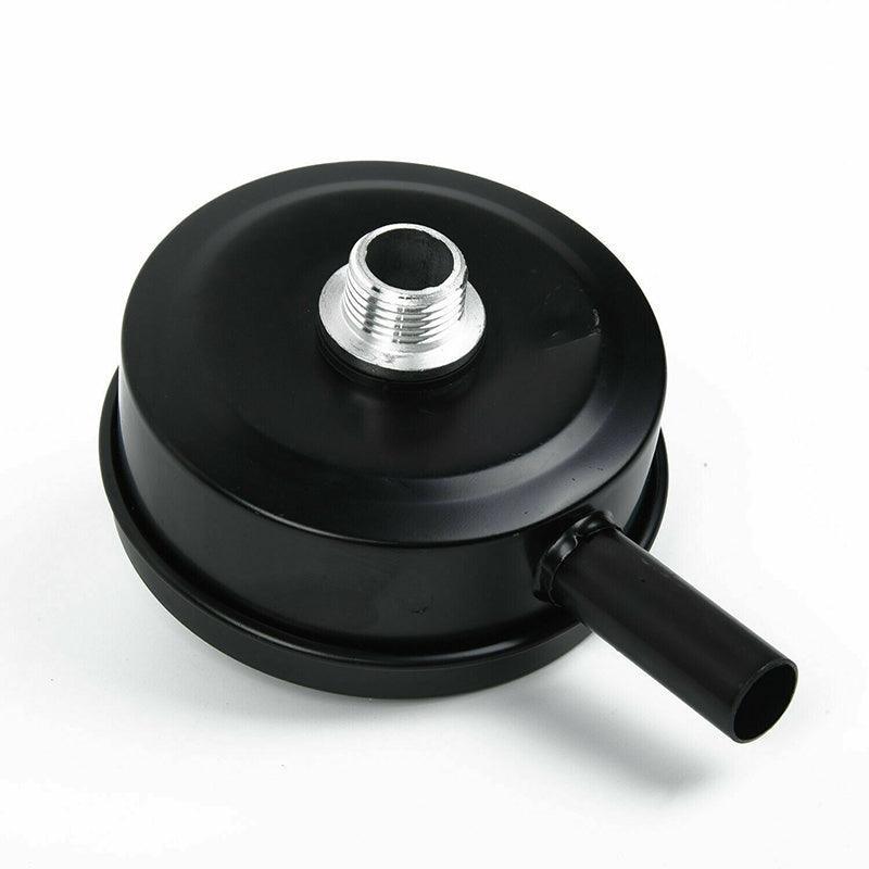 2 Pcs Compressor Male Threaded 20Mm Air Intake Silencer Filter Black Metal Shell