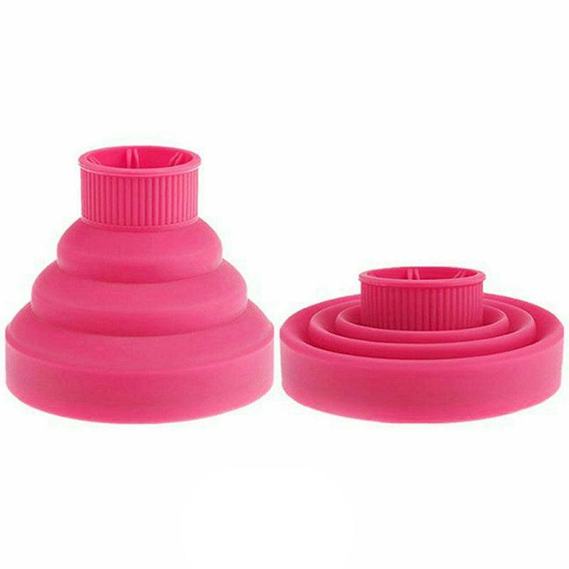 Foldable Hair Dryer Diffuser Universal Silicone Nozzle for Curly Hair Styling - Purple