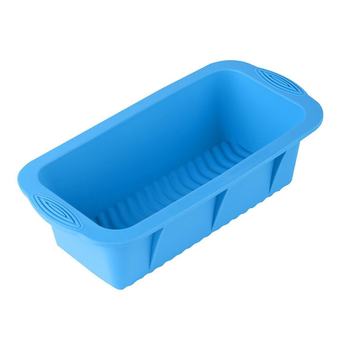 High Temperature Resistant Rectangular Silicone Cake Mold Baking Pan for Kitchen - Grey