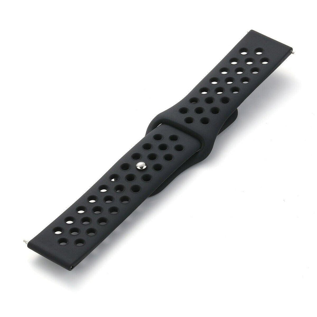 22mm 20mm Silicone Sports Watch Band for Samsung Huawei Huami Two-Tone Strap - 20mm-Green