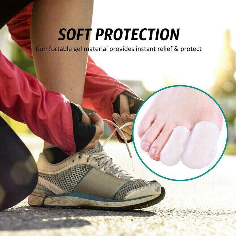 Silicone Toe Sleeve Gel Toe Cap Cover Protector Finger Tube Corn - S(2PCS)