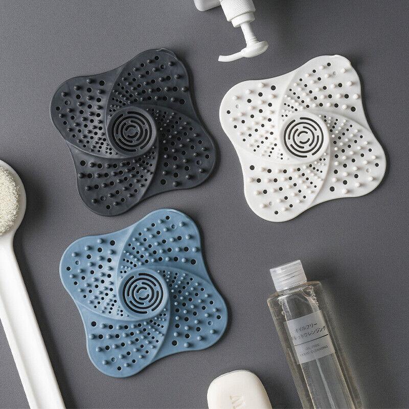 Sink Trap Filter Hair Catcher Shower Bath Cover Basin Stopper Drain Strainer - White