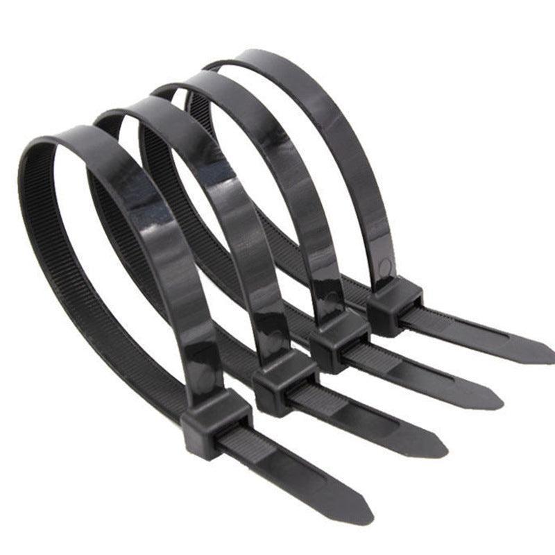 50X Cable Ties Zip Ties Nylon Uv Stabilised Black Cable Tie - 7.2*400mm