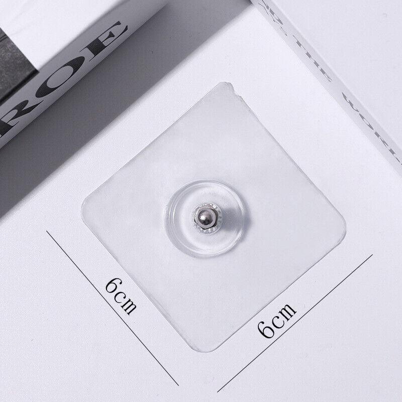 10X Punch-Free Adhesive Wall Hanging Hooks - 8mm