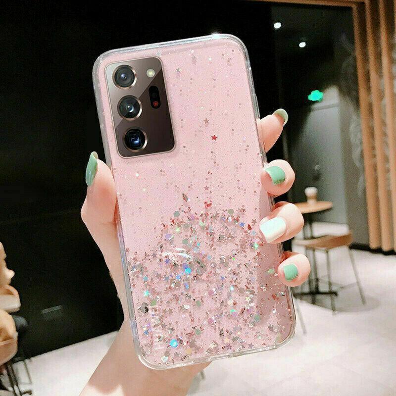 For Samsung Galaxy S20 FE S21 Ultra S20 Shockproof Bling Glitter Soft Case Pink - For Samsung S20/S11E
