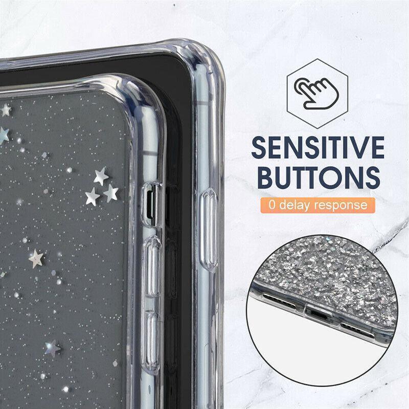For Samsung Galaxy S20 FE S21 Ultra S20 Shockproof Bling Glitter Soft Case Pink - For Samsung Note20