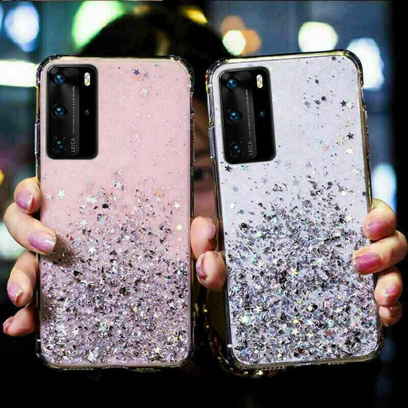 For Samsung Galaxy S20 FE S21 Ultra S20 Shockproof Bling Glitter Soft Case Pink - For Samsung S21Plus/S30Plus