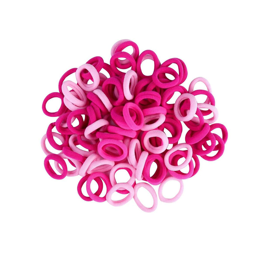 100PCS Colorful Elastic Hair Ties for Girl Ponytails High Stretch Hair Bands Set - Spring