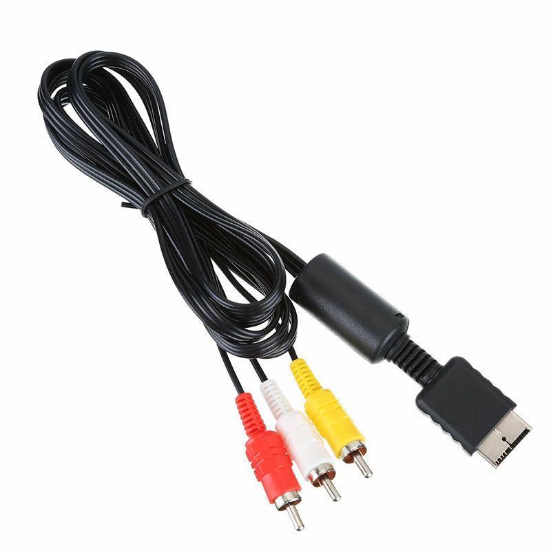 2PCS 1.8M RCA AV Cable for Sony PlayStation PS1 PS2 PS3 Audio Video Cord