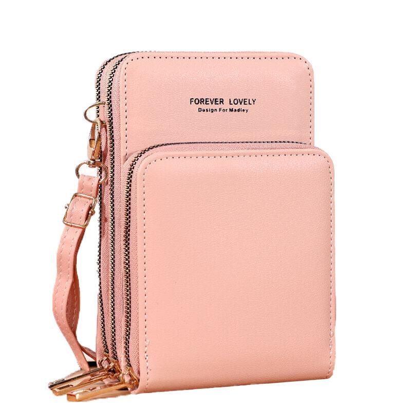 Women Crossbody Phone Purse Touch Screen Bag Rfid Blocking Wallet Shoulder Strap - Dark Green